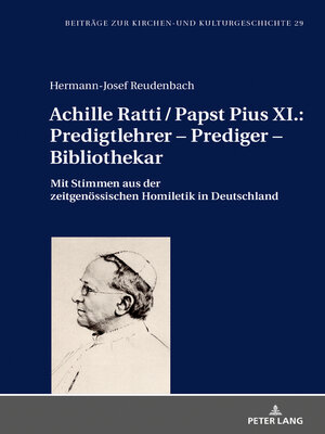 cover image of Achille Ratti / Papst Pius XI.